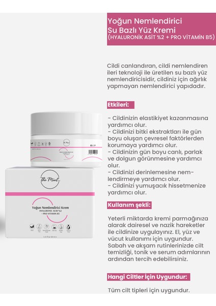 Nemsiz, Kuru Ve Mat Ciltler Için Nemlendirici Tonik Ve Nemlendirici Krem Cilt Bakım Seti