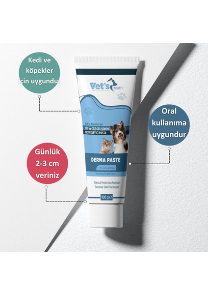 Derma Paste Kedi ve Köpekler Için Tüy ve Cilt Gelişimini Destekleyici Pasta 100G indirimleri