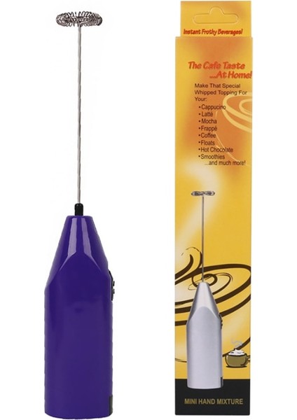 Mor Tarzı Kahve Çırpma Mikseri Süt Köpürtücü Elektrikli Blender Yumurta Çırpıcı Mini Köpürtücü Kolu Karıştırıcı Cappuccino Makinesi Pişirme Aracı (1 Paket) (Yurt Dışından)
