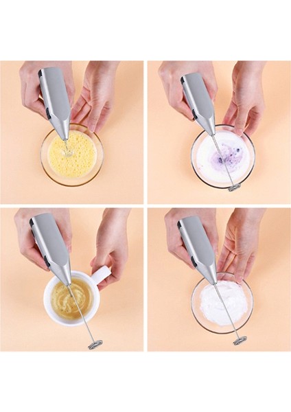Gümüş Tarzı Mini Süt Köpürtücü Içecek Kahve Çırpma Mikser Elektrikli Yumurta Çırpıcı Frother Foamer Kolu Karıştırıcı Pratik Mutfak Pişirme Aracı (Yurt Dışından) indirimleri