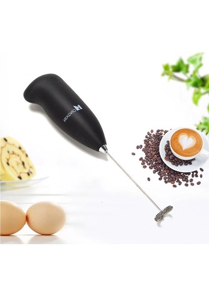 Siyah Stil Süt Köpürtücü El Köpürtücü Kahve Makinesi Yumurta Çırpıcı Chocolatecappuccino Karıştırıcı Mini Taşınabilir Blender Mutfak Çırpma Aracı (Yurt Dışından)