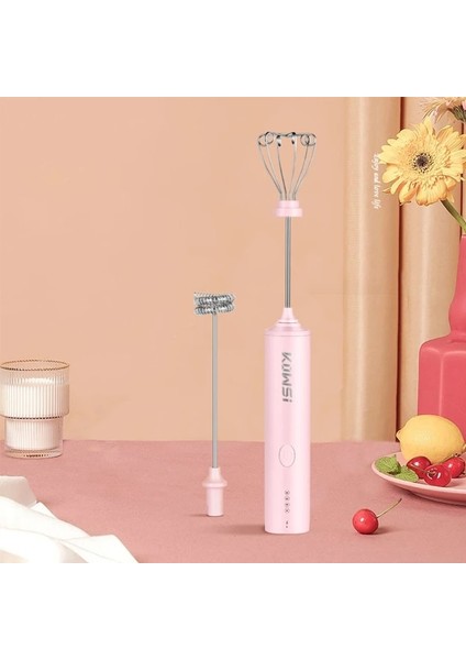 Mavi Stil Akülü Yumurta Çırpıcı Mini Mikser Blender 2 Parça Karıştırma Çubukları USB Şarj Edilebilir Paslanmaz Çelik Hamur Yumurta Kreması Için Çırpıcı (Yurt Dışından)