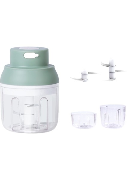 Açık Gri Tarzı Elektrikli Sarımsak Ezici Mini USB Şarj Ezici Doğrayıcı Biber Biber Sebze Kuruyemiş Kıyma Makinesi Blender (Yurt Dışından)