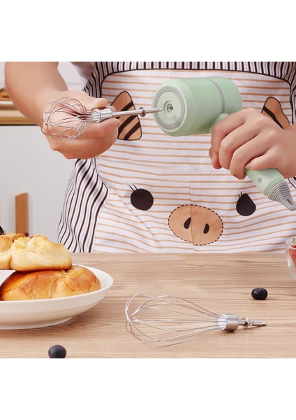 Beyaz Stil Kablosuz Taşınabilir Elektrikli Gıda Mikser El Blender 3 Hız Yüksek Güçlü Hamur Blender Yumurta Çırpıcı El Mikser (Yurt Dışından)