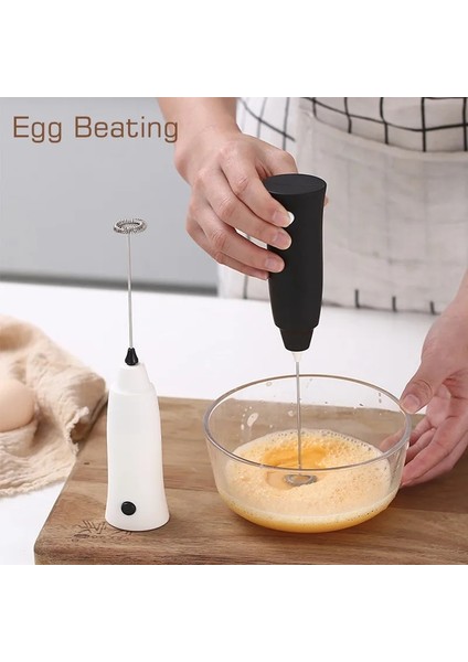 Siyah Stil Süt Köpürtücü El Köpürtücü Kahve Çırpma Yumurta Çırpıcı Sıcak Çikolata Cappuccino Karıştırıcı Mini Taşınabilir Blender Mutfak Aracı (Yurt Dışından)