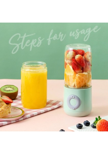 Sünger Fırça Stili 500ML Elektrikli Meyve Sıkacağı Gıda Smoothie Blender Fincan Mini Mikser USB Karıştırıcılar Taşınabilir Kablosuz Pres Sıkacakları Şarj Meyve Sıkacağı (Yurt Dışından)