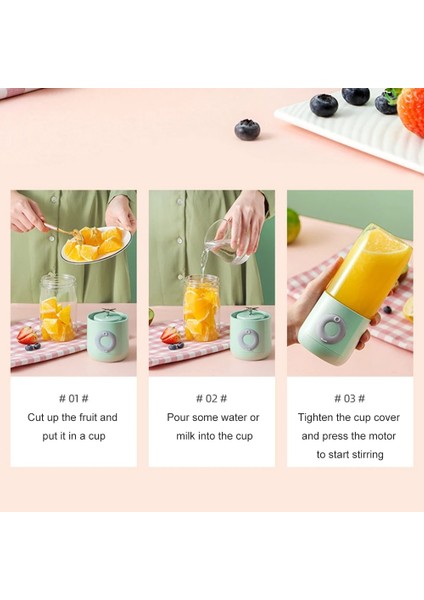 Sünger Fırça Stili 500ML Elektrikli Meyve Sıkacağı Gıda Smoothie Blender Fincan Mini Mikser USB Karıştırıcılar Taşınabilir Kablosuz Pres Sıkacakları Şarj Meyve Sıkacağı (Yurt Dışından)