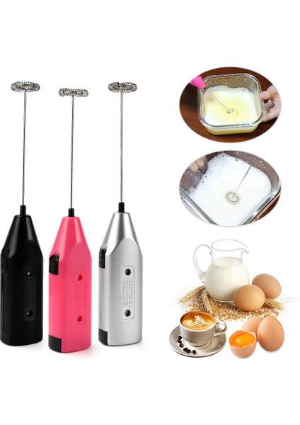 Gümüş Tarzı Mini Saplı Karıştırıcı Pille Çalışan El Elektrikli Mikser Içecek Kahve Çırpma Sütü Köpürtücü Mikser Pratik Mutfak Pişirme Çok (Yurt Dışından) fiyatları