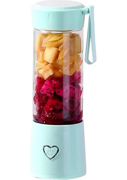 Pembe Tarzı Kişisel Blender Shake And Smoothies Küçük Mini Taşınabilir Tekli Meyve Sıkacağı Karıştırıcı USB Şarj Edilebilir Buz Karıştırıcı (Yurt Dışından)