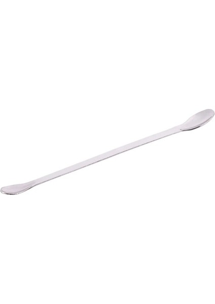 Açık Gri Tarzı Laboratuvar Için 22CM Çift Başlı Paslanmaz Çelik Reaktif Örnekleme Kaşığı Karıştırıcı (Yurt Dışından)