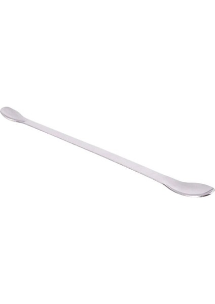 Açık Gri Tarzı Laboratuvar Için 22CM Çift Başlı Paslanmaz Çelik Reaktif Örnekleme Kaşığı Karıştırıcı (Yurt Dışından)