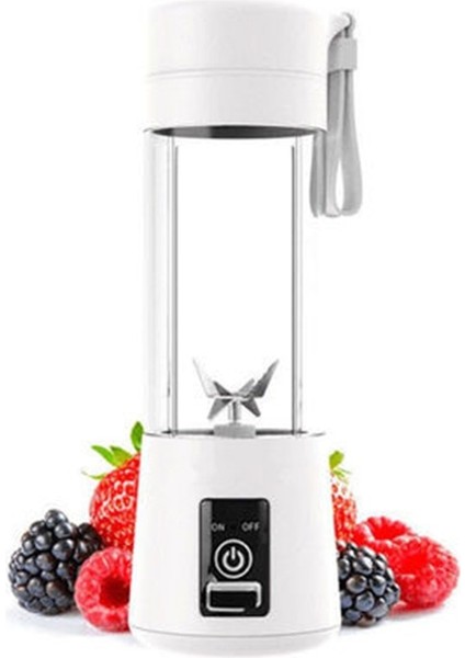 Beyaz Stil USB Şarj Edilebilir Taşınabilir Kolay Blender Mini Sıkacağı Çok Fonksiyonlu USB Şarj Suyu Bardağı Meyve Elektrikli Suyu Karıştırma Fincan (Yurt Dışından)