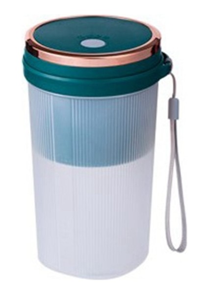 Yeşil Stil USB Elektrikli Güvenlik Sıkacağı Kupası 6 Bıçaklı Meyve Suyu Karıştırıcı Şarj Edilebilir Meyve Suyu Karıştırma Ezme Buz Smoothie Maker (Yurt Dışından)