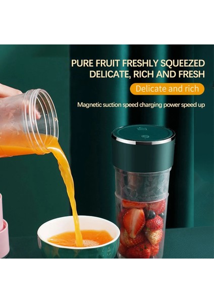 Sarı Stil El Tipi Blender Taşınabilir Sıkacağı USB Şarj Edilebilir Mikser Elektrikli Meyve Sıkacağı Smoothie Blender Mini Mutfak Robotu Fincan Suyu Karıştırıcıları (Yurt Dışından)