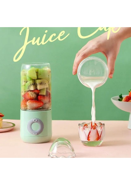 Yeşil Stil 5V 6 Bıçaklı Meyve Sıkacağı Blender Taşınabilir USB Şarj Edilebilir Mini Ev Kablosuz Meyve Sıkacağı Makinesi Mutfak Robotu Makinesi Meyve Sıkacağı (Yurt Dışından)