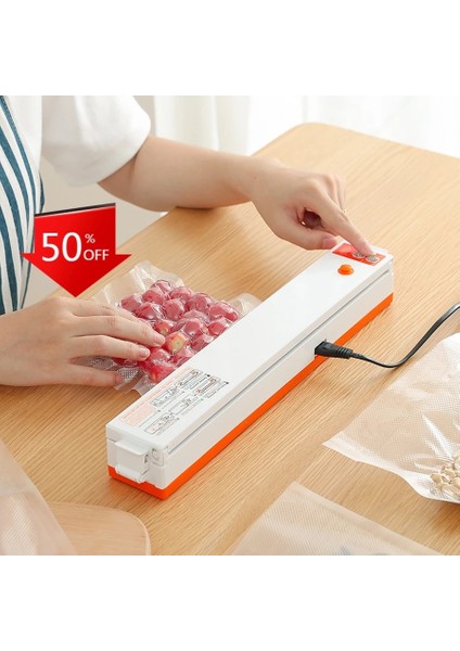 Beyaz Stil Ab Fişi Xiaomi Elektrikli Vakumlama Paketleme Makinesi Ev Mutfak Için Gıda Tasarrufu Çantaları Dahil Depolama Vakumlu Gıda Sızdırmazlık Cf4 (Yurt Dışından)