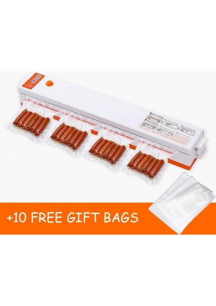 Beyaz Stil Ab Fişi Xiaomi Elektrikli Vakumlama Paketleme Makinesi Ev Mutfak Için Gıda Tasarrufu Çantaları Dahil Depolama Vakumlu Gıda Sızdırmazlık Cf4 (Yurt Dışından)