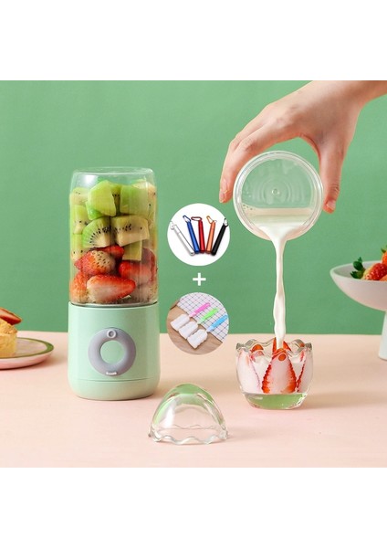 Beyaz Stil Mini Portable Blender 6 Cutter Usbcharging Electric Juicer Suitable For Sports Travel And Outdoor Food Mixer Batidora De Vaso (Yurt Dışından) modelleri