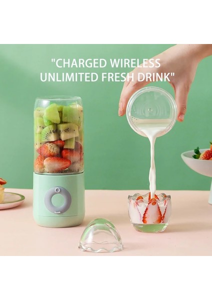Yeşil Stil 6 Blade Blades Mini Juicer Apple Orange Electric Portable Blender Smoothie Maker Juice Mixer For Food Processor Fruit Juicer (Yurt Dışından)