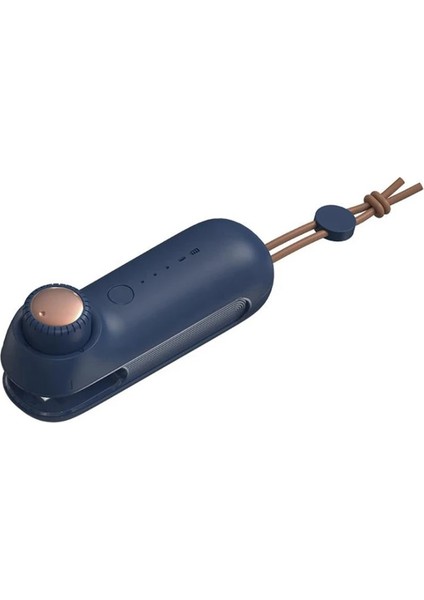 Mavi Stil USB Şarj Edilebilir Kapama Makinesi 3 Dişli Ayarı Mini Taşınabilir Presleme Isıtma Vakumlu Gıda Mühürleyen Paketleyici (Yurt Dışından)