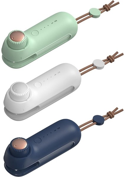 Mavi Stil USB Şarj Edilebilir Kapama Makinesi 3 Dişli Ayarı Mini Taşınabilir Presleme Isıtma Vakumlu Gıda Mühürleyen Paketleyici (Yurt Dışından)