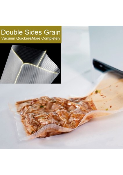 100PCS10X15CM Tarzı Gıda Sous Vide Vakum Mühürleyen Torbalar Çift Taraflı Tahıl Et Meyve Sebze Depolama Ambalaj Gıda Tasarrufu Çanta 500CM Serbest Kesme (Yurt Dışından) fiyatları