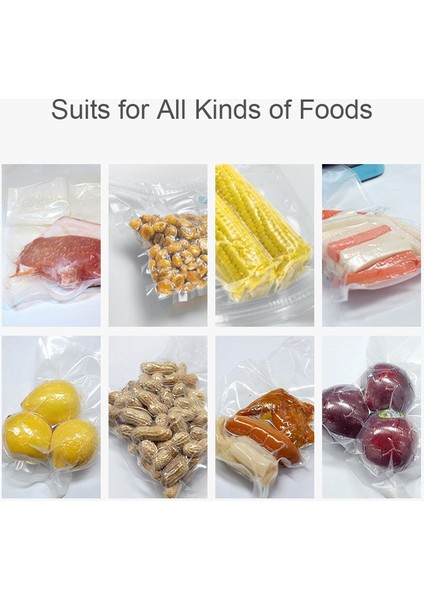 100PCS10X15CM Tarzı Gıda Sous Vide Vakum Mühürleyen Torbalar Çift Taraflı Tahıl Et Meyve Sebze Depolama Ambalaj Gıda Tasarrufu Çanta 500CM Serbest Kesme (Yurt Dışından) modelleri
