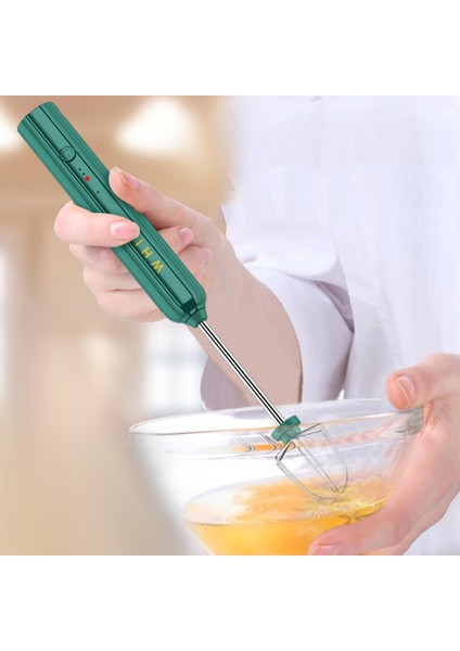 Mavi Çift Kafa Stili USB Şarj Edilebilir Elektrikli Yumurta Çırpma El Mikseri 3 Dişli Ayarlanabilir Krem Çırpıcı Köpük Makinesi Süt Kahve Mutfak Karıştırıcı (Yurt Dışından)