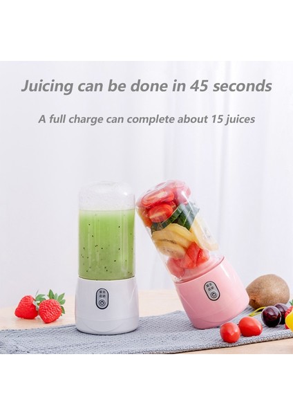 No.1 Tarzı 400ML Bıçaklar Taşınabilir Elektrikli Meyve Sıkacağı Ev USB Şarj Edilebilir Smoothie Maker Karıştırıcılar Makine Sporları Şişe Meyve Suyu Fincan (Yurt Dışından)