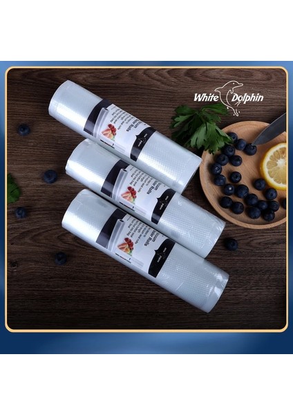 3 Rulo 15 x 500CM Stili Beyaz Yunus Mutfak 3 Rulo Gıda Vakumlu Paketleme Torbaları x Gıda Tasarrufu Ruloları Için 500CM Ev Sızdırmazlık Vakumlu Paketleme Torbaları (Yurt Dışından) fırsatları