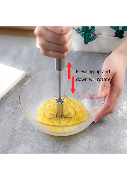 10 Inç Tarzı Yarı Otomatik Yumurta Çırpıcı Paslanmaz Çelik Yumurta Çırpma Manuel El Mikser Kendinden Dönen Yumurta Karıştırıcı Mutfak Aksesuarları Yumurta Araçları (Yurt Dışından) fırsatları