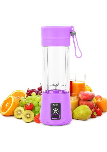 Yeşil Stil 6 Bıçak Taşınabilir Mini Blender Meyve Suyu Bardağı 6 Bıçaklı Mini USB Şarj Edilebilir Çok Fonksiyonlu Ev Suyu Bardağı Öğrenci Sıkacağı Blender (Yurt Dışından) modelleri