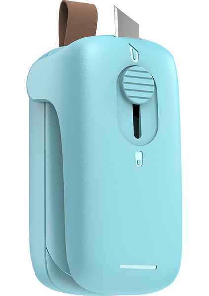 Mavi Stil USB Şarj Kapama Makinesi El Basıncı Taşınabilir Mini Isıtma Plastik Paketleme Makinesi El Vakumlu Gıda Kapama Cihazı (Yurt Dışından)