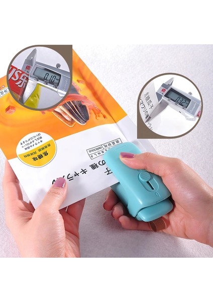 Mavi Stil USB Şarj Kapama Makinesi El Basıncı Taşınabilir Mini Isıtma Plastik Paketleme Makinesi El Vakumlu Gıda Kapama Cihazı (Yurt Dışından) fırsatları