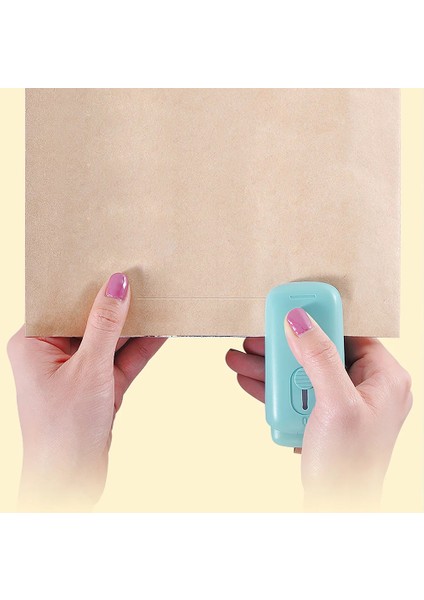 Mavi Stil USB Şarj Kapama Makinesi El Basıncı Taşınabilir Mini Isıtma Plastik Paketleme Makinesi El Vakumlu Gıda Kapama Cihazı (Yurt Dışından) indirimleri
