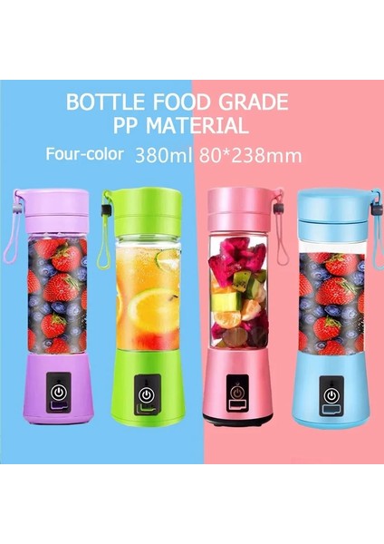 Lavanta Tarzı 6 Bıçak Taşınabilir Blender 6 Bıçaklı USB Elektrikli Sıkacağı Makinesi Blender Mikser Mini Mutfak Robotu Kişisel Blender Vitamer (Yurt Dışından)