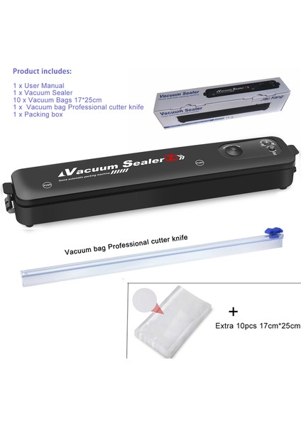 Kutu ve Kesici Tarzı Au Fişi Mutfak Vakumlu Plastik Torba Mühürleyen Paketleme Makinesi Ticari Ev Vakumlu Gıda Sızdırmazlık Wittorage Gıda Tasarruflu Çantalar (Yurt Dışından)