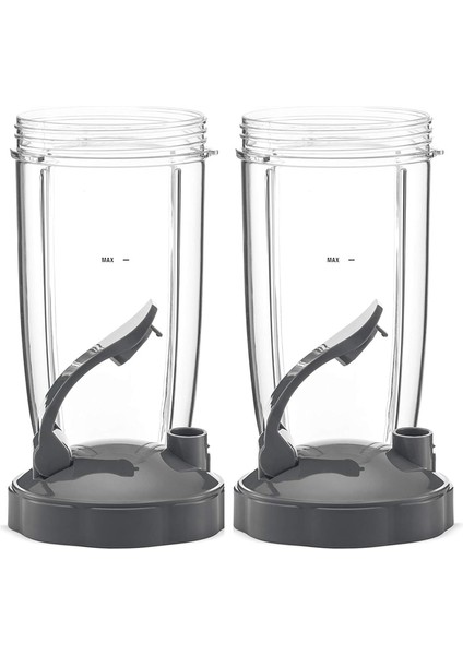 Stili Temizle Nutribullet 600W ve Pw Blender (2 Paket) Için Üstten Açılır Kapaklı 32 Oz Yedek Bardak (Yurt Dışından)