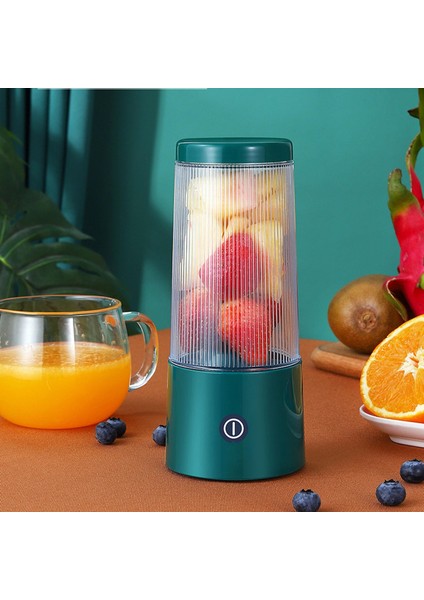 Mavi Stil Taşınabilir Mikser USB Elektrikli Meyve Sıkacağı El Smoothie Maker Blender Karıştırma Şarj Edilebilir Mini Mutfak Robotu Suyu Bardağı (Yurt Dışından)