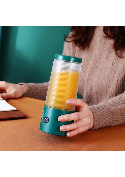 Mavi Stil Taşınabilir Mikser USB Elektrikli Meyve Sıkacağı El Smoothie Maker Blender Karıştırma Şarj Edilebilir Mini Mutfak Robotu Suyu Bardağı (Yurt Dışından)