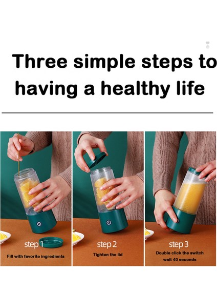 Mavi Stil Taşınabilir Mikser USB Elektrikli Meyve Sıkacağı El Smoothie Maker Blender Karıştırma Şarj Edilebilir Mini Mutfak Robotu Suyu Bardağı (Yurt Dışından)