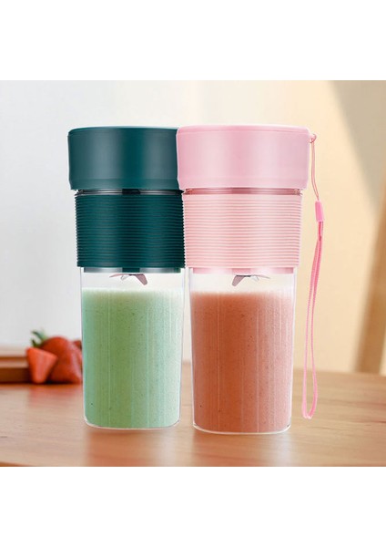Yeşil Stil USB Şarj Edilebilir Taşınabilir Kolay Blender Mini Sıkacağı Çok Fonksiyonlu USB Şarj Suyu Bardağı Meyve Elektrikli Suyu Karıştırma Fincan (Yurt Dışından)