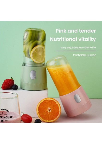 Yeşil Stil USB Blender Mini Elektrikli Sıkacağı 300ML Taşınabilir Mikser El Smoothie Maker Blender Karıştırma Şarj Edilebilir Mini Mutfak Robotu (Yurt Dışından)