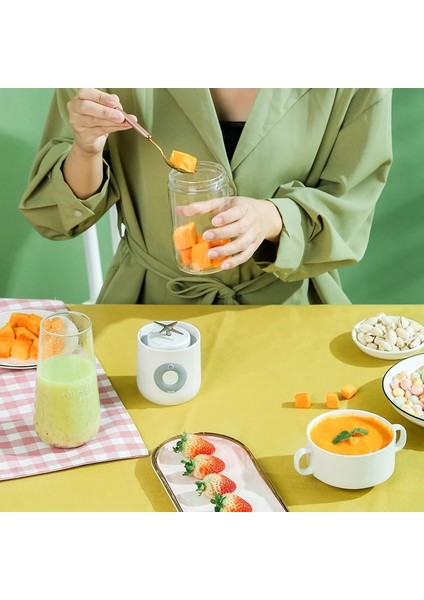 Beyaz Stil Taşınabilir Kişisel Boyutlu Blender, Smoothies ve Shakesah Kapasiteli Piller Için USB Şarj Edilebilir Mini Meyve Sıkacağı Blender (Yurt Dışından)