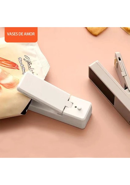 Gri Tarzı Mini Yapıştırma Makinesi USB Şarj Isı Torbası Mühürleyen Taşınabilir El Vakum Isı Yalıtıcılar Kesici Plastik Torba Depolama Için Gıda Paketi (Yurt Dışından) fiyatları