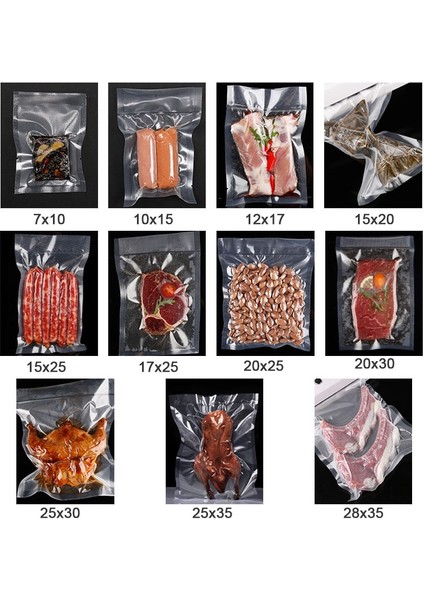 100 Adet 20X25CM Tarzı Mutfak Gıda Vakumlama Torbası Sous Vide Gıda Tasarrufu Depolama Vakum Paketleme Torbaları Mutfak Aksesuarları Bpa Içermez (Yurt Dışından)