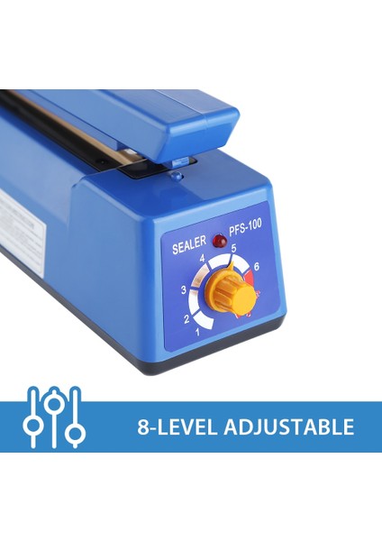 Mavi 200MM Stili Us Fiş 110V Plastik Torba Mühürleyen Makinesi 8 Modlu Isı Mühürleyen Hızlı Isıtma Kapama Makinesi Gıda Paketleme Mutfak Aletleri (Yurt Dışından) fiyatları
