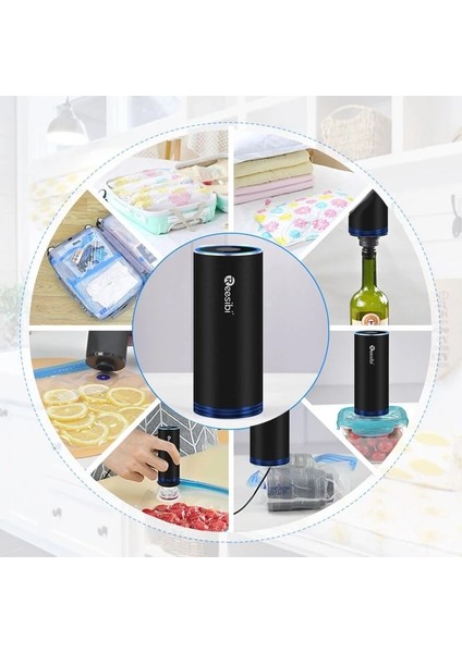 Beyaz Stil Mini Otomatik Vakum Makinesi Pompası Taşınabilir Seyahat Için Ev Saklama Çantası Giysileri Gıda Sous Vide Vakum Mühürleyen Ambalaj Packer (Yurt Dışından) modelleri