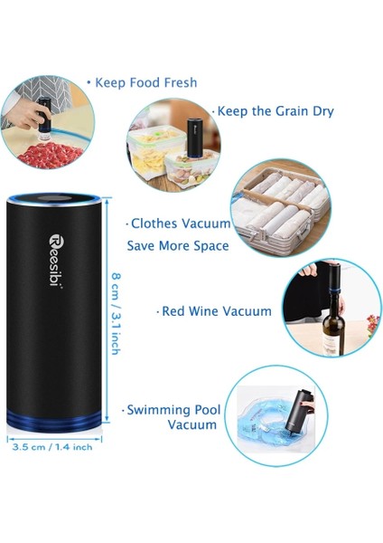Beyaz Stil Mini Otomatik Vakum Makinesi Pompası Taşınabilir Seyahat Için Ev Saklama Çantası Giysileri Gıda Sous Vide Vakum Mühürleyen Ambalaj Packer (Yurt Dışından) fırsatları