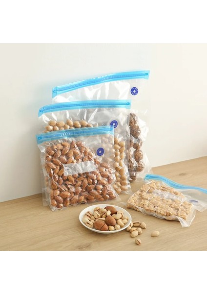 26X28CM Tarzı Ev Mutfak Manuel Vakum Pompası Gıda Paketleme Çantası, Buzdolabı Gıda Koruma Yeniden Kullanılabilir Silikon Gıda Çantası (Yurt Dışından) fırsatları
